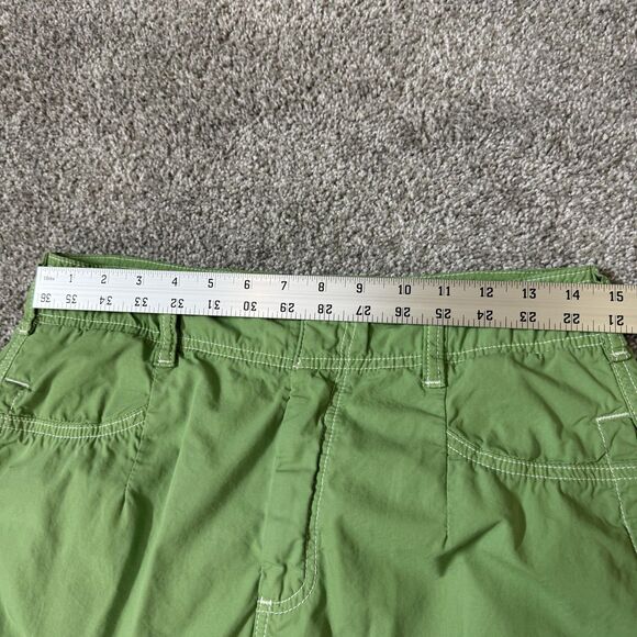 Pilcro Skirt Womens 8 Green Midi Pencil Front Slit Pockets Zip Belt Loops Cotton - Picture 12 of 13